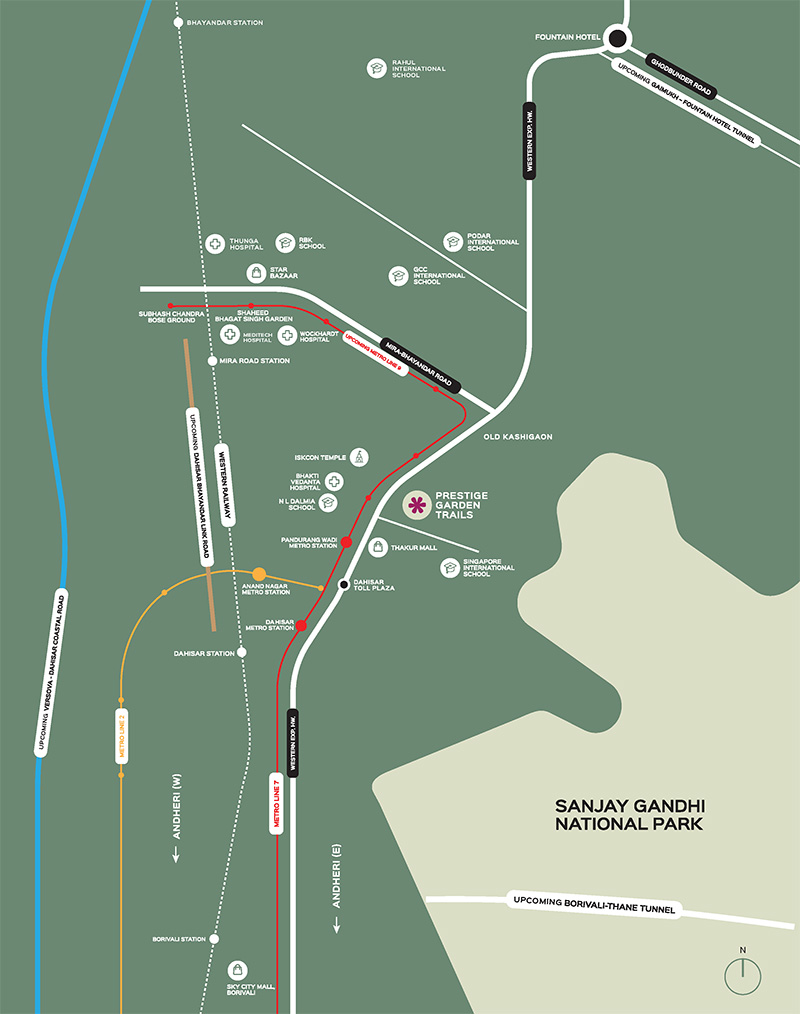Prestige Gardens Trails Location Map